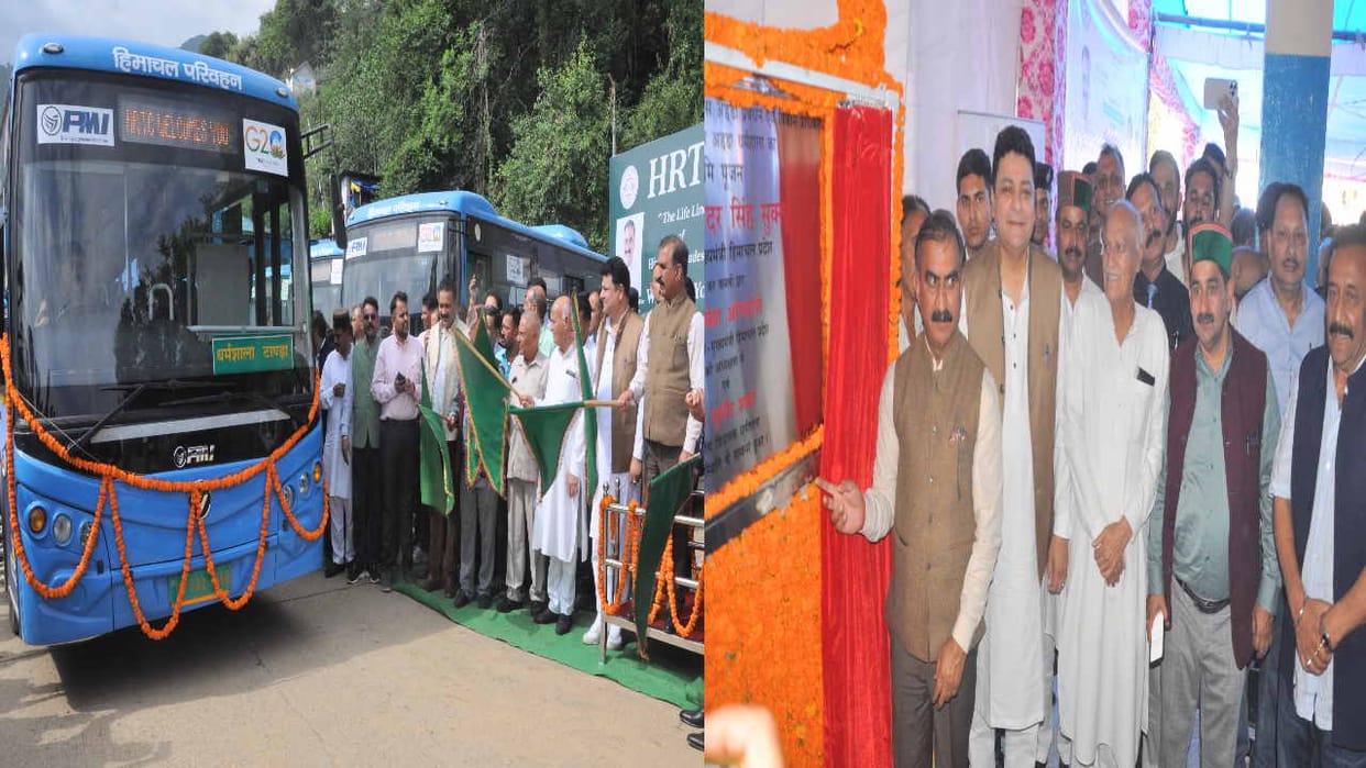 CM Sukhwinder Sukhu flagged off 15 electric buses, inaugurated McLeodganj bus stand