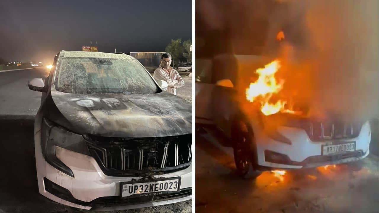 mahindra xuv700 fire because of aftermaket accessories, company investigated jaipur highway fire incident