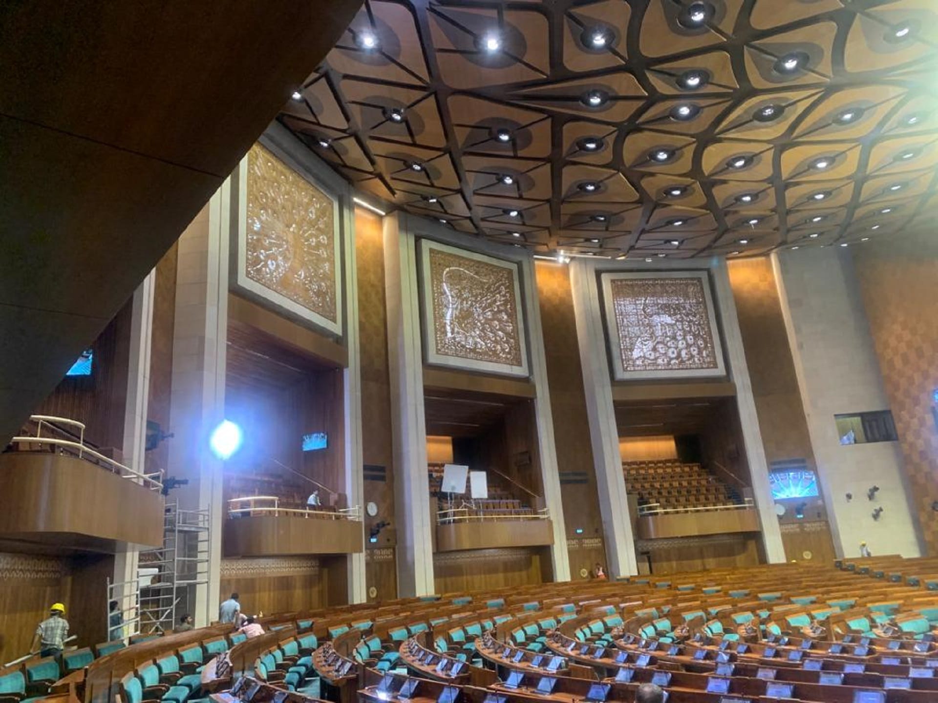 Exclusive: Here are the pictures from inside the new Parliament Building, preparations are going on