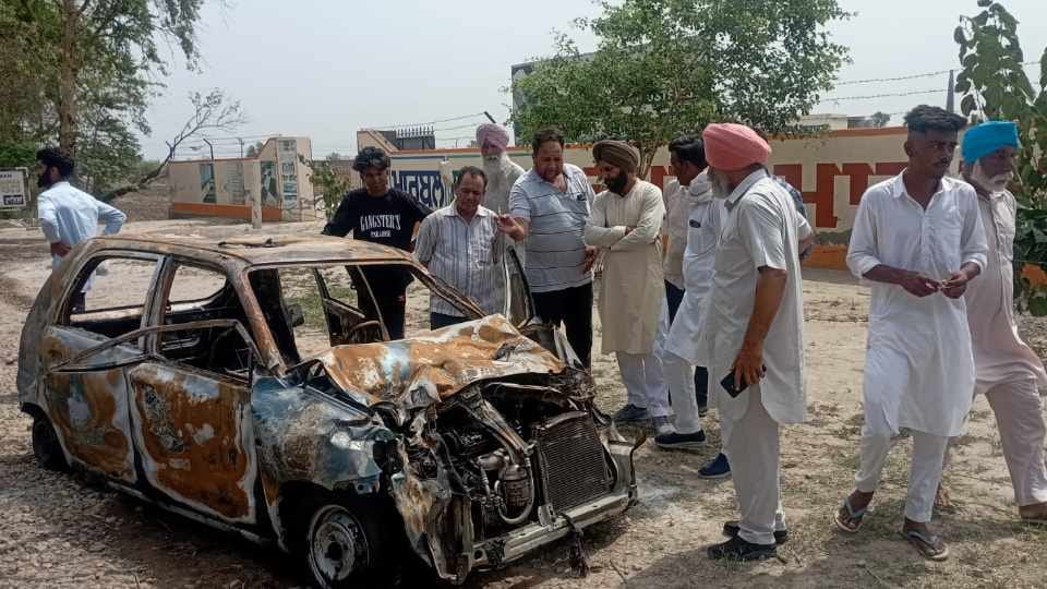 Woman burnt alive after car catches fire in Mansa of Punjab