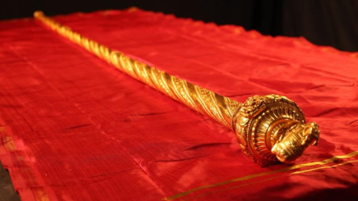 Historic Sengol Symbol of India Cultural Restoration placed in new Parliament building