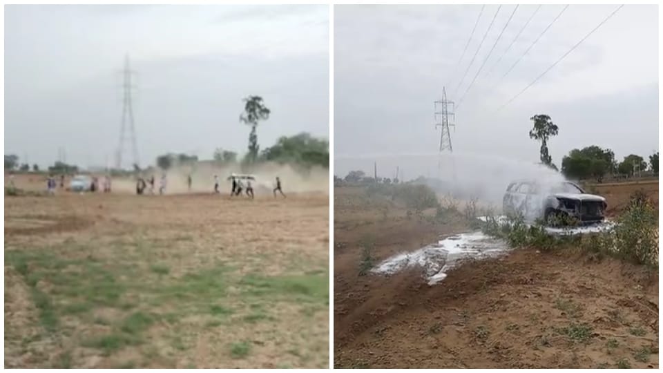 land dispute in Bhiwadi two sides fiercely fought with sticks eight people injured Rajasthan News