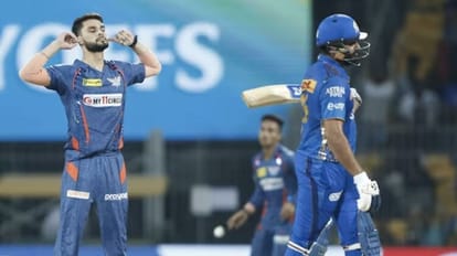 IPL 2023: Naveen-ul-Haq celebration After taking Rohit Sharma, Suryakumar Wicket in Eliminator | MI vs LSG