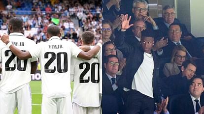 La Liga Real Madrid players wear Vinicius Junior named jersey against Vallecano