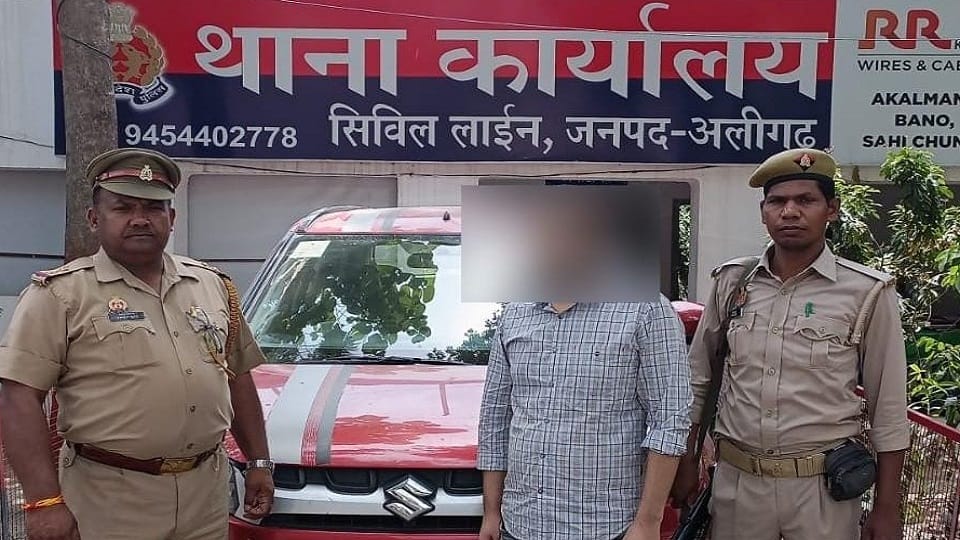 Car in Uttarakhand challaned on Yamuna Expressway in Aligarh