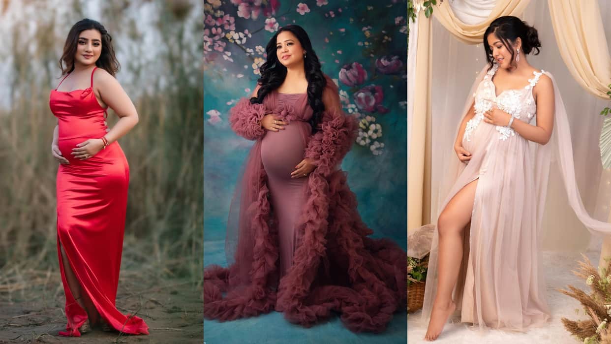 Fashion best comfortable Maternity Photoshoot Outfit Ideas Ishita Dutta Bharti singh photos