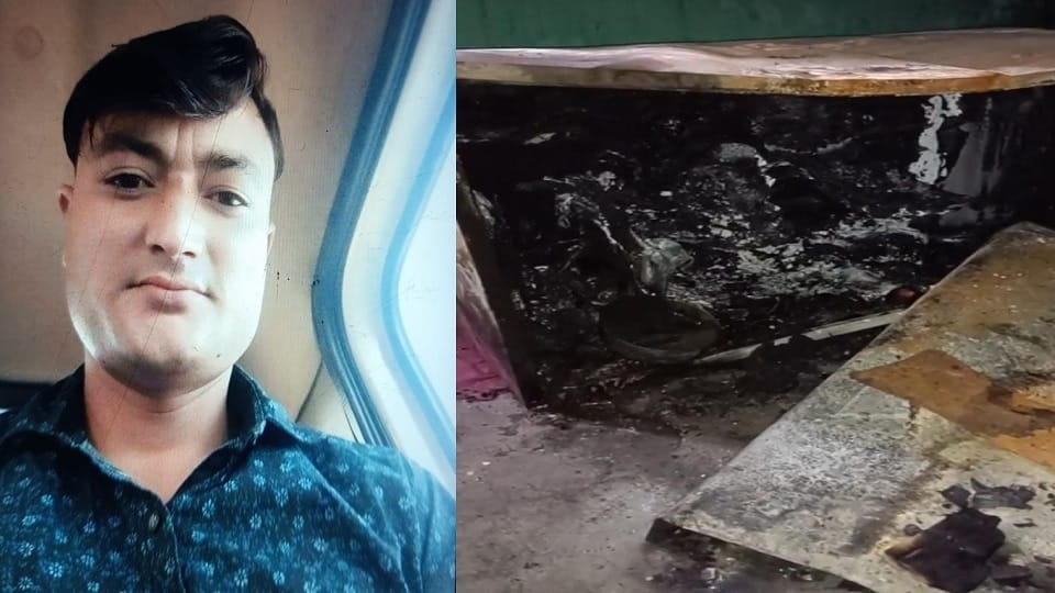 Laborer burnt alive due to house fire in Panipat, second brother narrowly escapes, fear of short circuit in fr