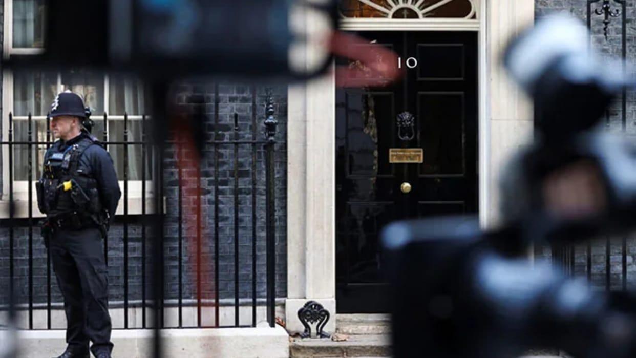 Britain car has collided with front gates of Downing Street PM Rishi Sunak office residence driver arrested