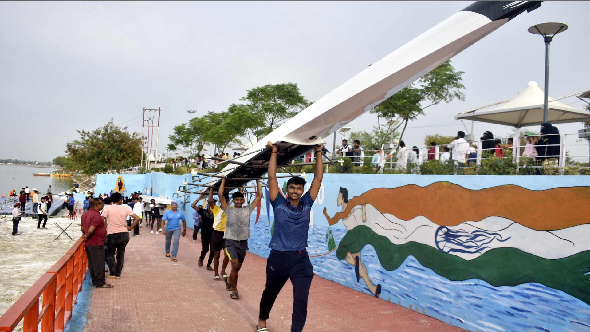 Rowing competition under Khelo India University Games begins at Ramgarh Tal