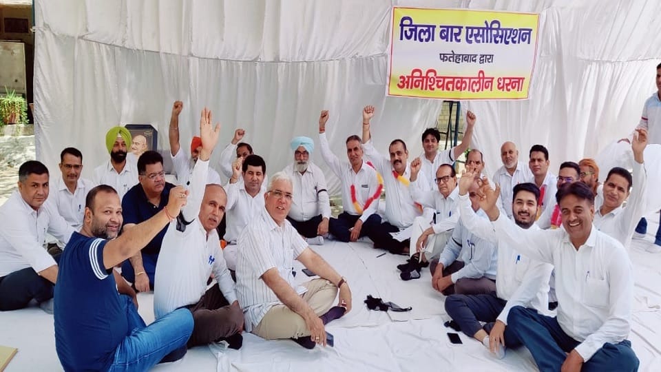 Lack of judges in district courts, lawyers sitting on strike after suspending indefinite work in fatehabad