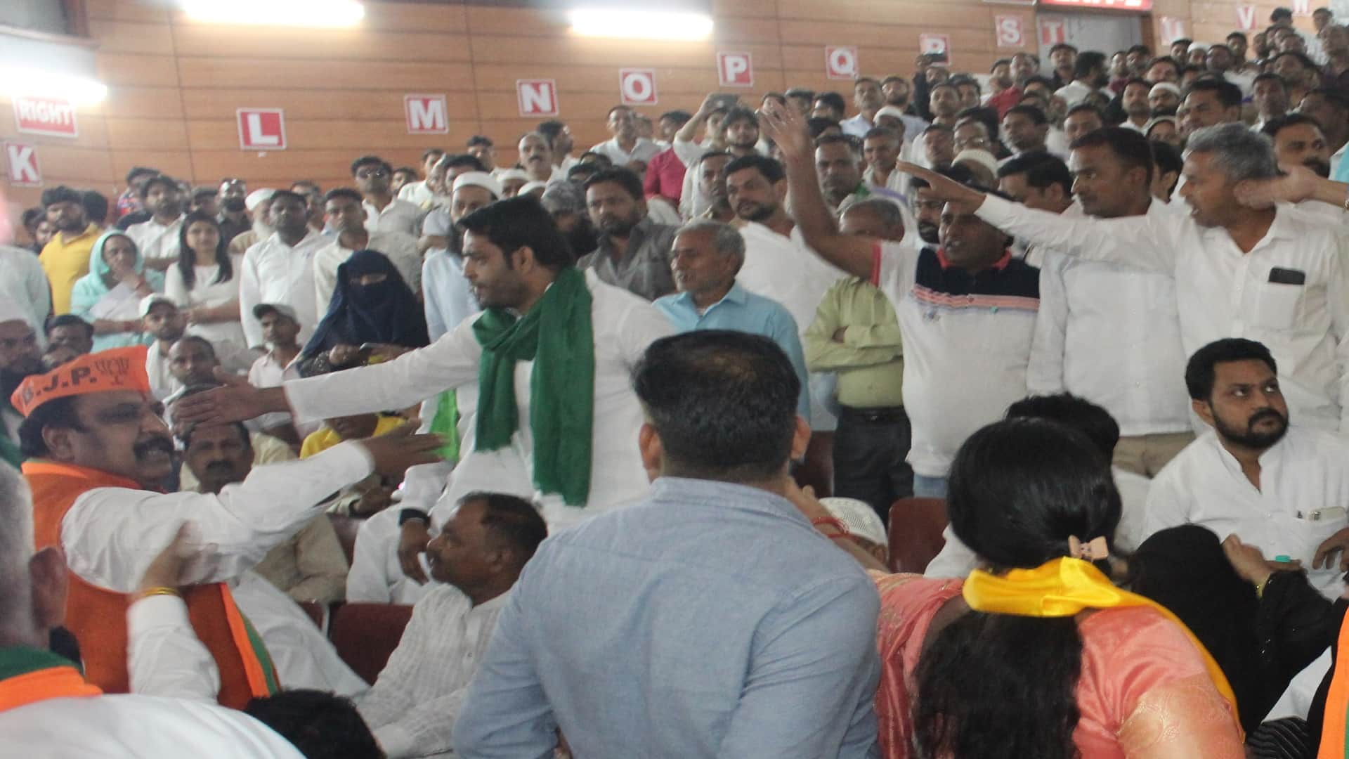 BJP leaders have beaten up to councilors for sitting on chair during Vande Mataram in mayor swearing ceremony