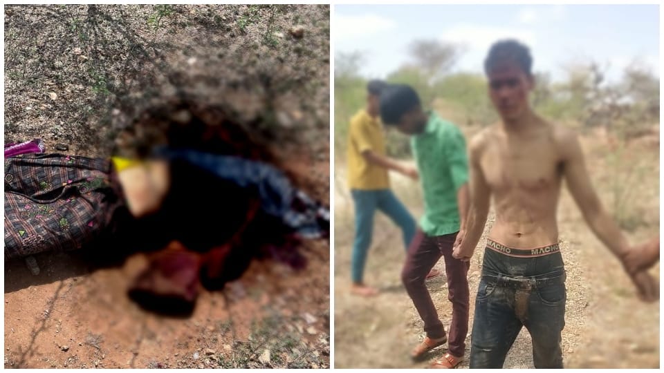 young man killed old woman then scratched and ate flesh of her face in Pali