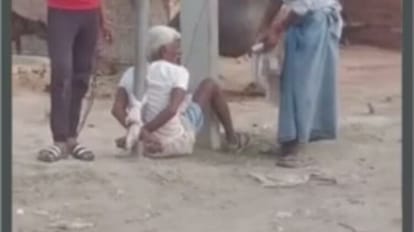 Villagers tied the elderly man to a pole in Budaun