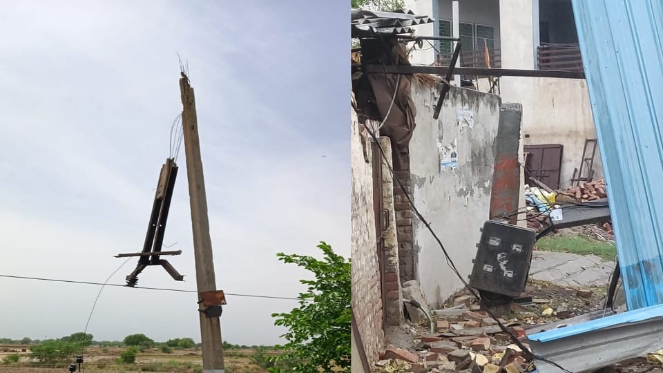 storm spoiled power system in Jhajjar, six power houses remained closed for five hours, supply of 100 villages