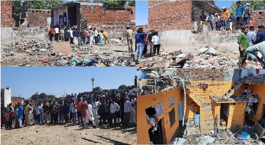 Jerkila shaken by explosions, heaps of debris everywhere and traces of devastation, people said Namaz saved u