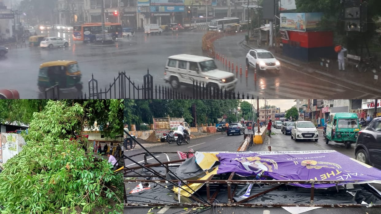 Storm and rain in Lucknow and nearby areas in Uttar Pradesh