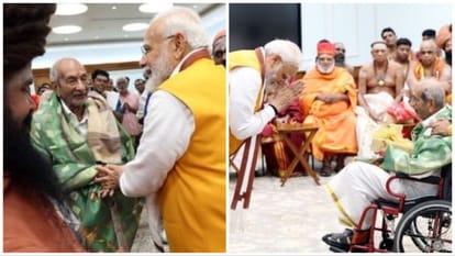 Adheenams hand over Sengol to PM Modi on eve of new Parliament building inauguration