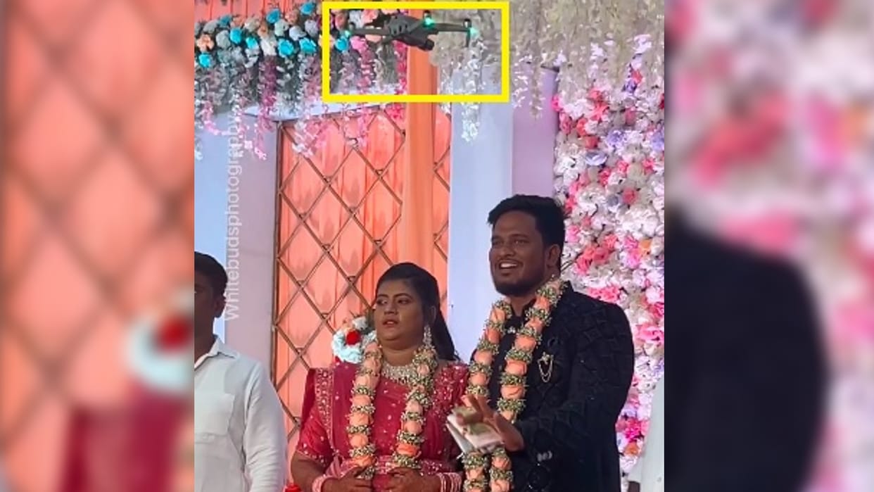 Wedding Video: viral drone flying over bride in wedding viral video dulhan ka video