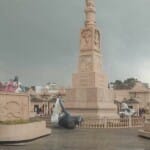महाकाल लोक में आंधी से गिरी मूर्तियां