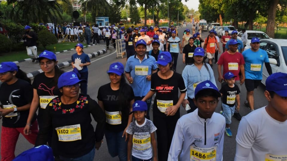 Cyclothon and Walkathon organized by Chandigarh PGI on occasion of Tobacco Prohibition Day