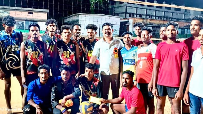 flood light volleyball tournament in Naxalite sensitive area of Bijapur