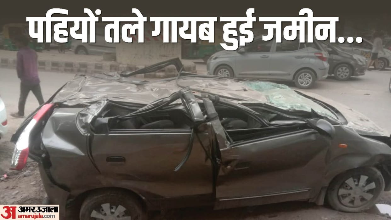 Car fell down from under construction flyover of Barapullah extension driver died