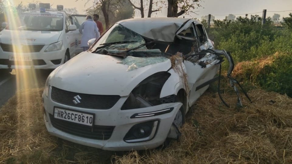 Two Man died in accident at Bhuna of Fatehabad