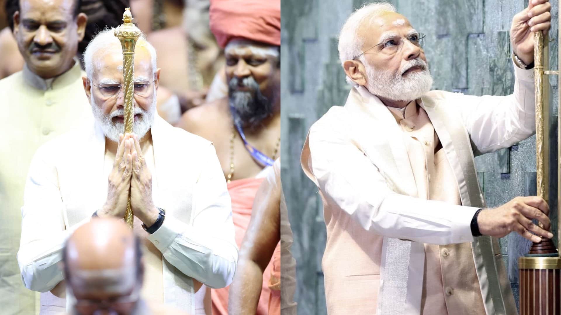 new Parliament Inauguration PM narendra Modi wear dhoti and kurta during Inauguration