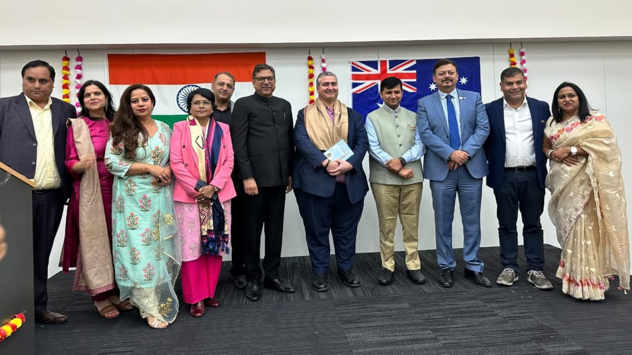 Satish Poonia interacted with expatriate Indians in Australia