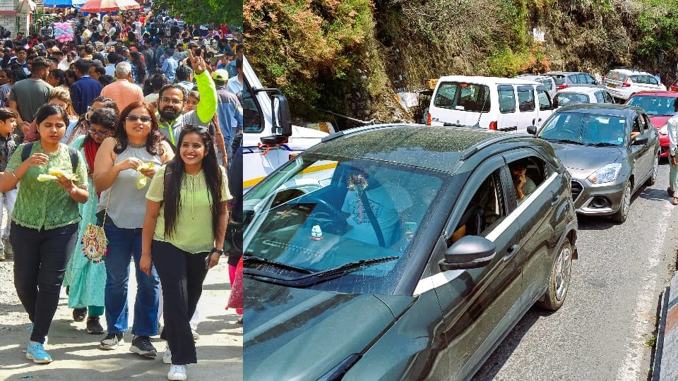 Uttarakhand News Huge crowd of Tourist Traffic Jam in mussoorie nainital haridwar Rishikesh on weekend