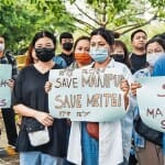 Manipuris Protesting