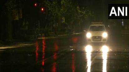 Delhi weather change: Rain lashes parts of city, visuals from Sansad Marg
