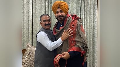 Punjab Congress Leader Navjot Sidhu meets Himachal Pradesh cm Sukhwinder Singh Sukhu