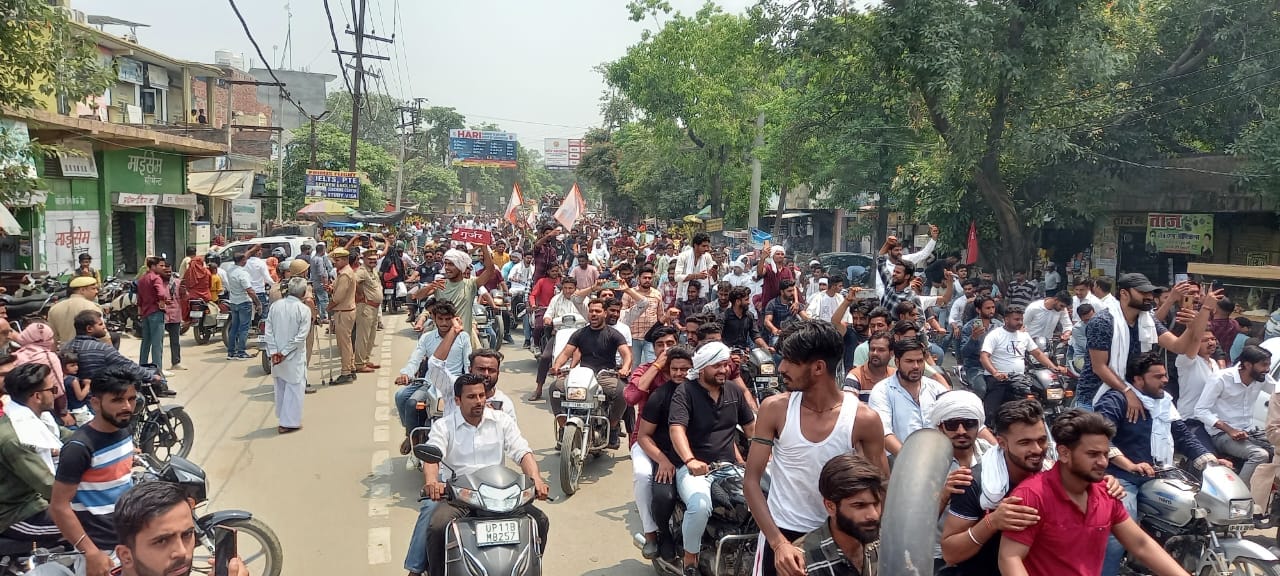 Saharanpur News : Rajput community created heavy protest on the roads and see photos
