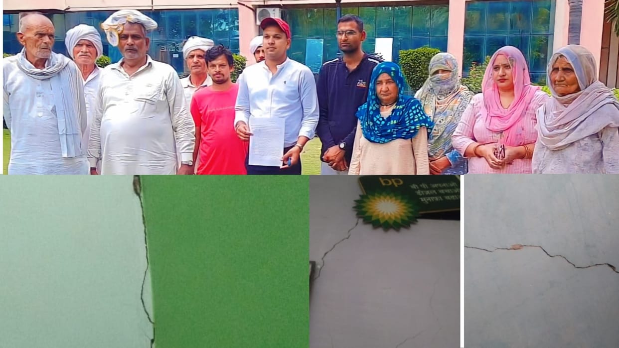 Crack in house due to sewer line sinking in Rohtak