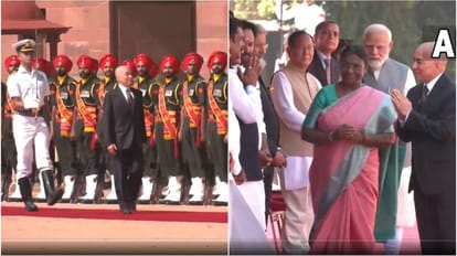 King of Cambodia Norodom Sihamoni being accorded the ceremonial guard of honour IN INDIA, NEWS & UPDATE