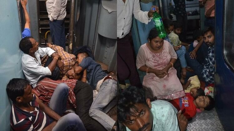 sleeper coaches became general coaches due to heavy rush of passengers in trains