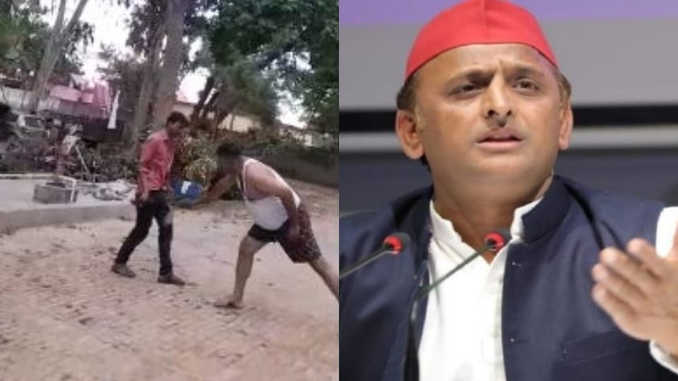 Akhilesh Yadav taunt on the UP Police over man beaten by inspector in budaun