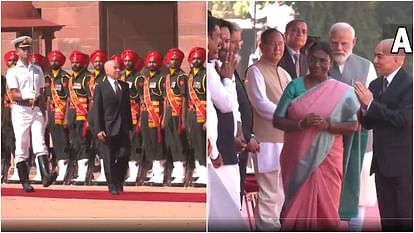 King of Cambodia Norodom Sihamoni being accorded the ceremonial guard of honour IN INDIA, NEWS & UPDATE