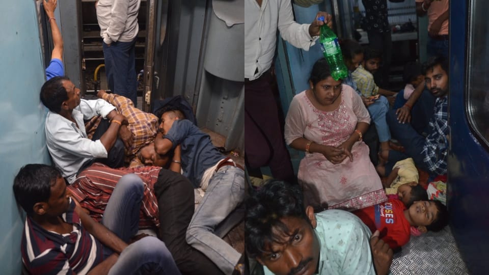 sleeper coaches became general coaches due to heavy rush of passengers in trains
