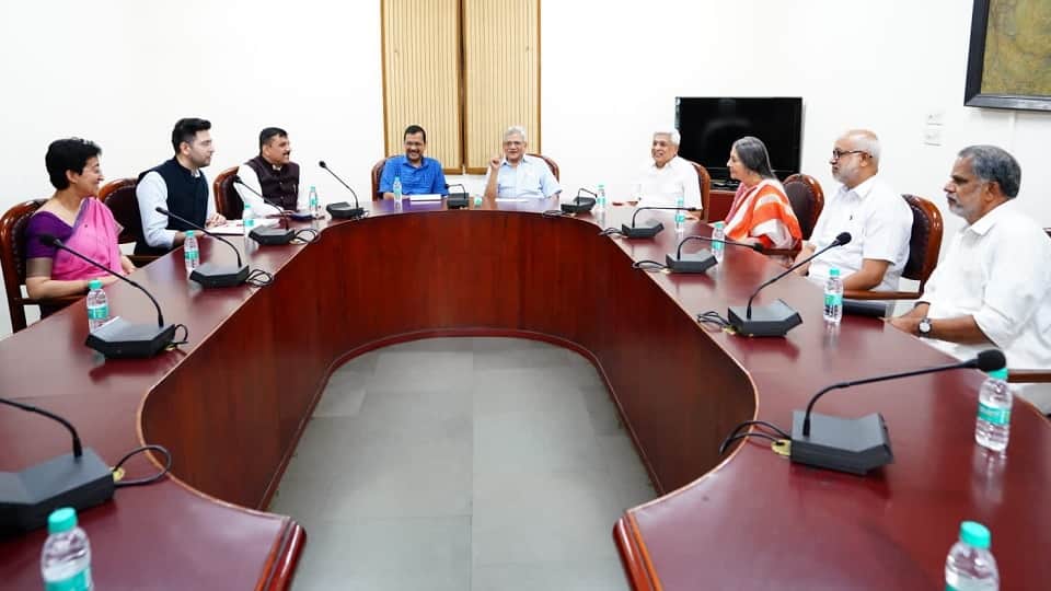 Arvind Kejriwal met CPM leader Sitaram Yechury