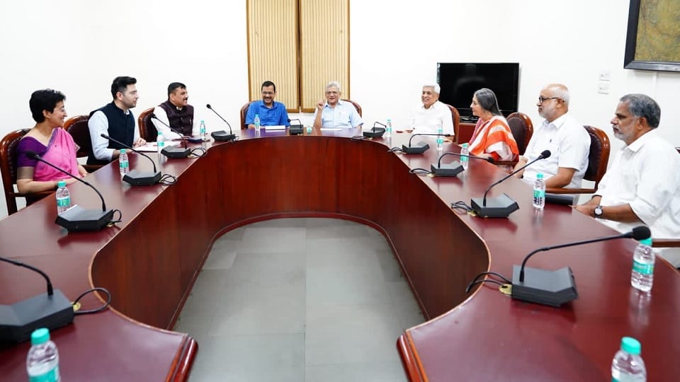 Arvind Kejriwal met CPM leader Sitaram Yechury