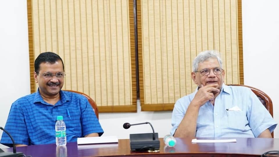 Arvind Kejriwal met CPM leader Sitaram Yechury