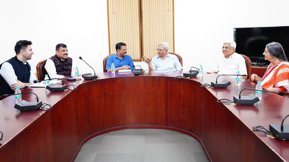 Arvind Kejriwal met CPM leader Sitaram Yechury