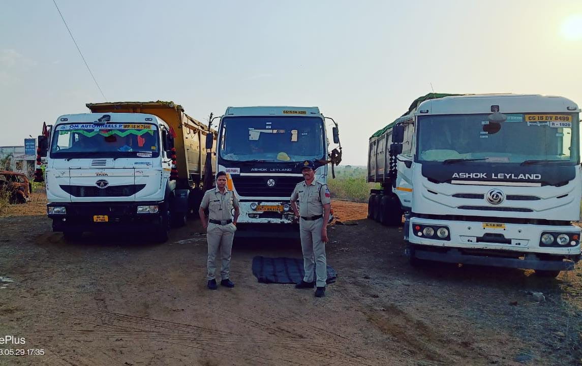 Coal worth Rs 1.8 crore seized in three trucks, was being transported illegally
