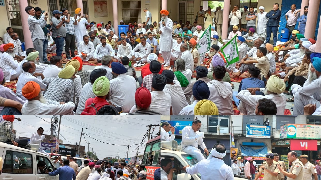 Sunflower procurement has not started: Farmers agitated, protested for six hours at Shahabad police station
