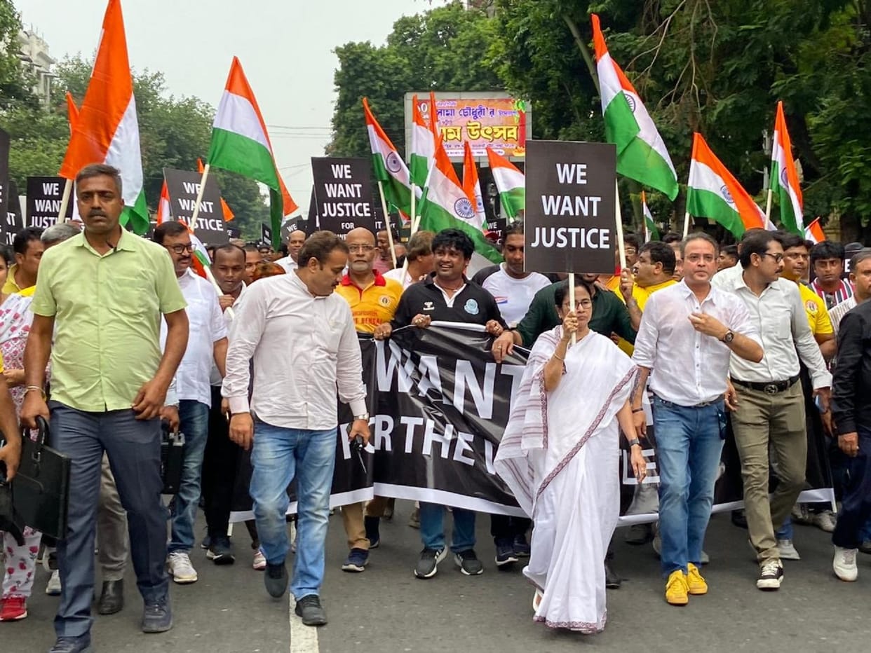 Wrestlers Protest: Mamata Banerjee came on the road in support of wrestlers