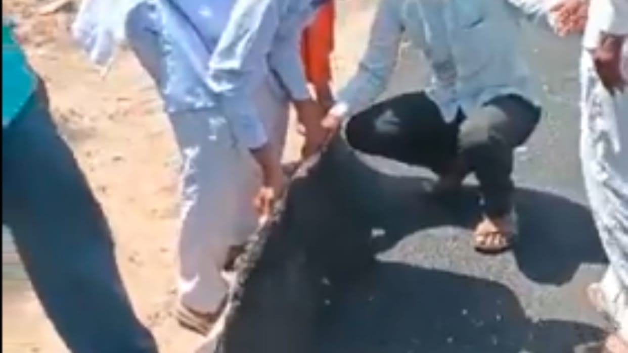 Villagers raise questions on corruption in road construction in Jalna, Maharashtra