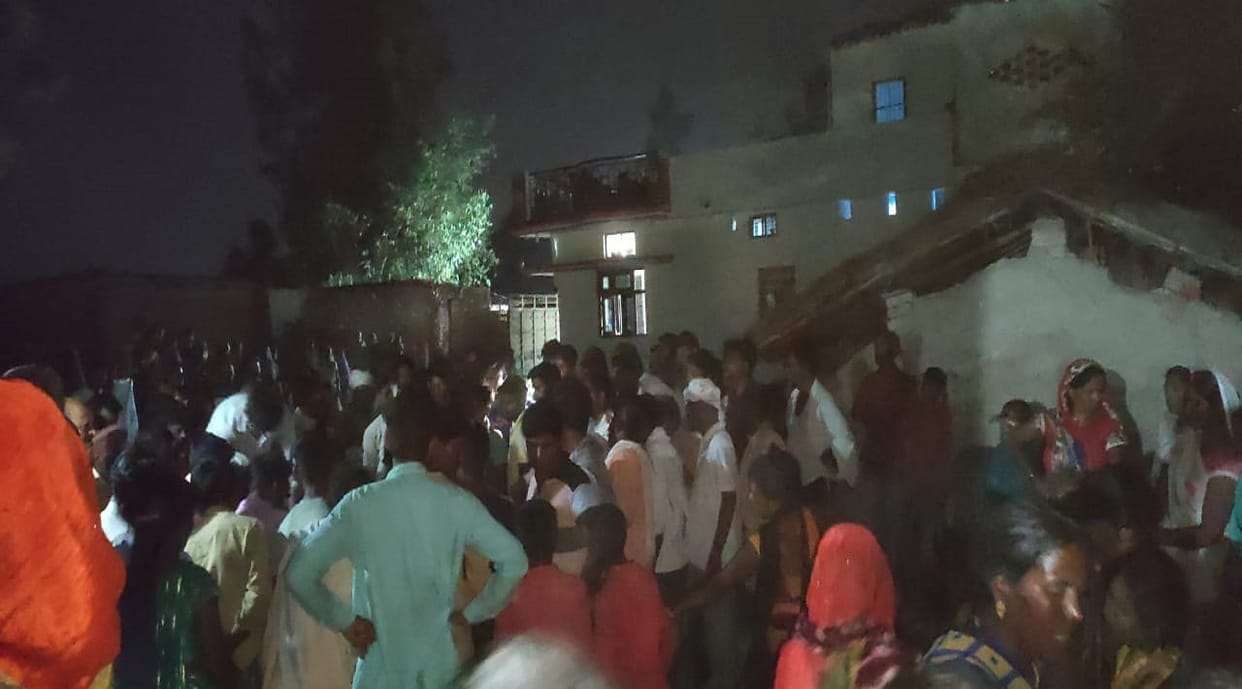 Scorpio trampled two women sitting on roadside in mau chaos due to accident