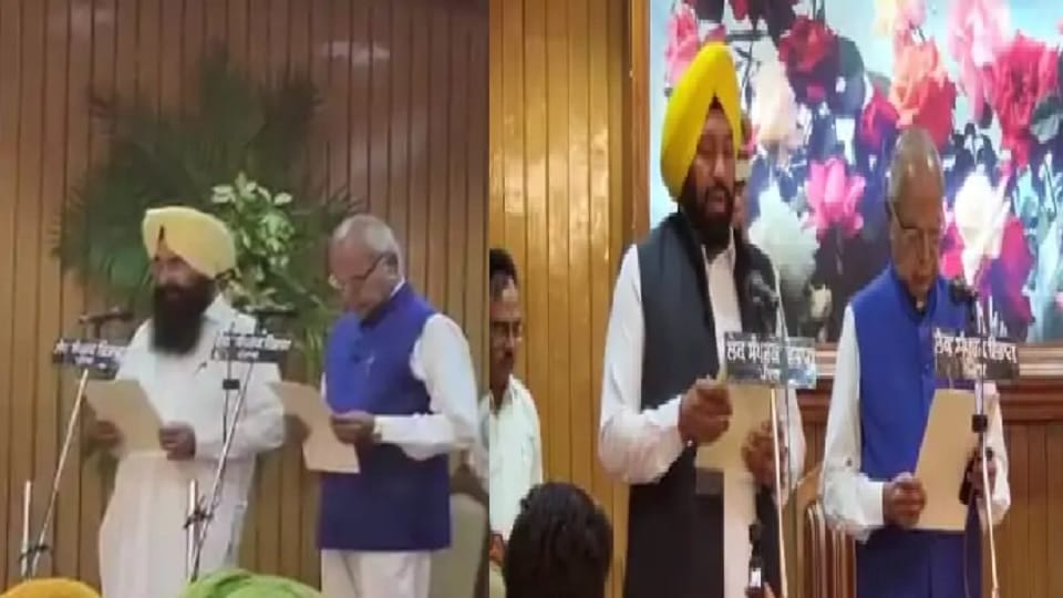 Punjab CM Bhagwant Mann inducted two new ministers in cabinet, Delhi CM attended swearing in ceremony